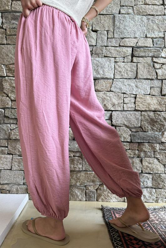 Basso Shirring Genie Pant Rose